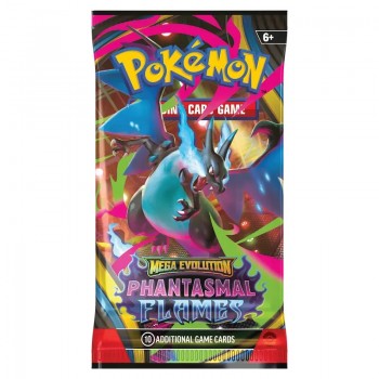 Pokémon Mega Evolution: Phantasmal Flames Booster kortų papildymo pakuotė 1 vnt.
